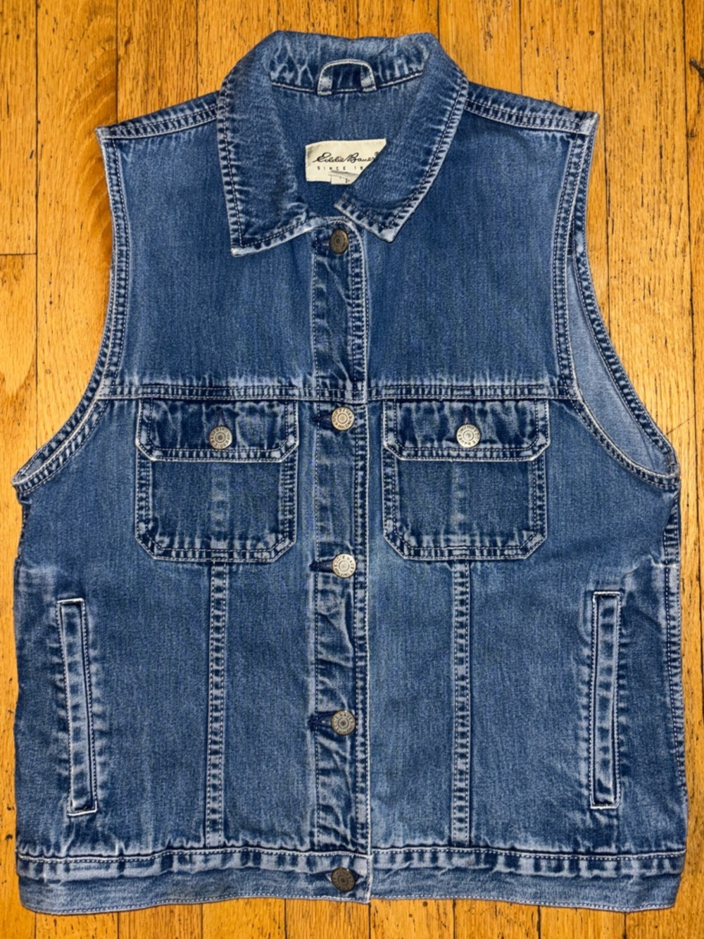 Eddie Bauer Vintage Women’s Medium Wash Denim Jean Vest - Small